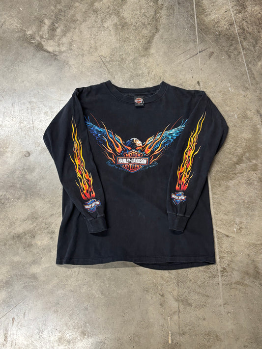 Vintage Harley Davidson eagle long sleeve size large