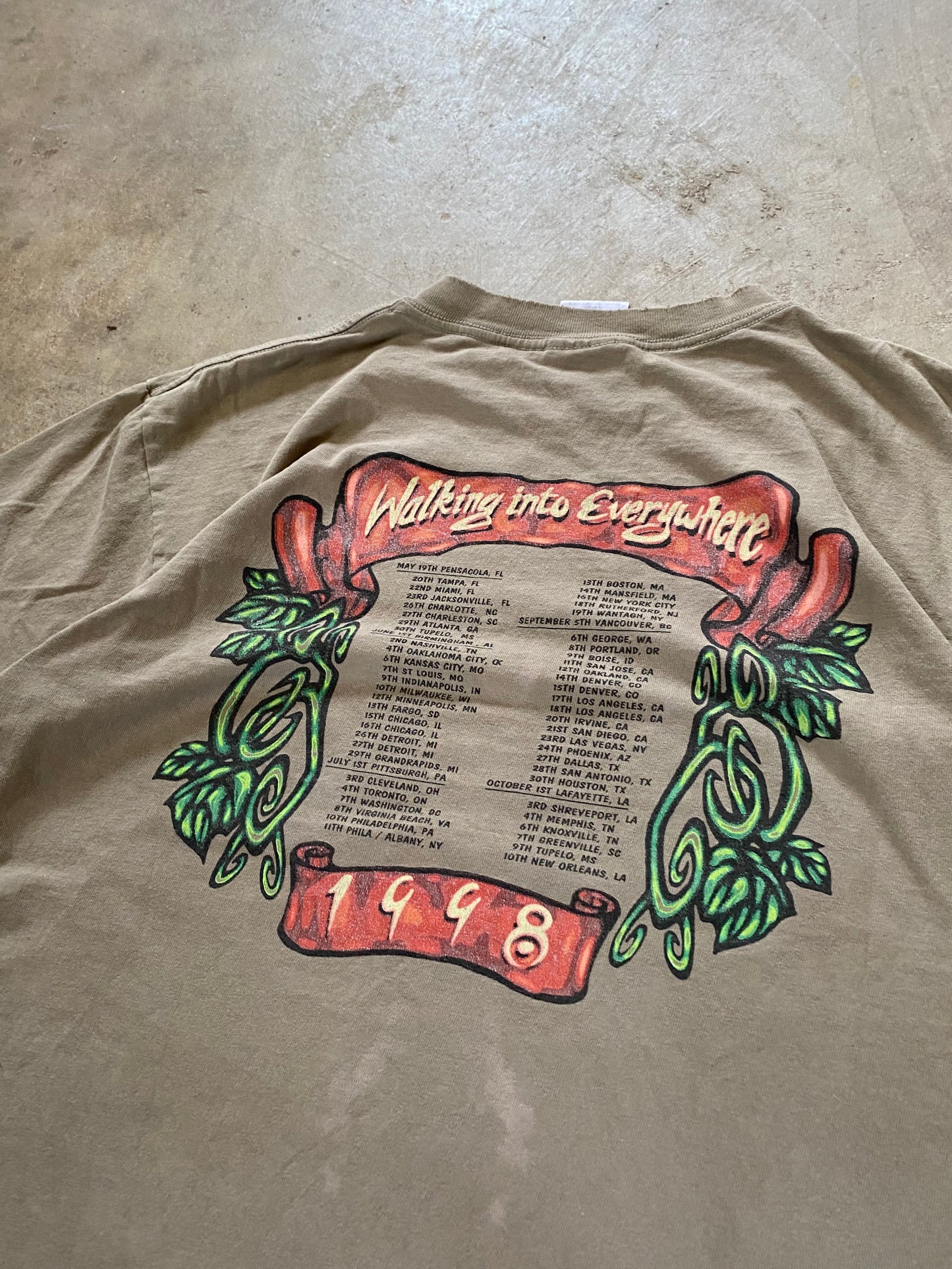 Vintage Page and Plant band shirt Earth Tone Size Large