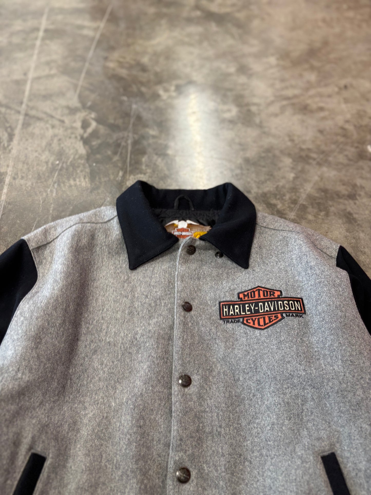 Vintage Harley Davidson wool jacket size large