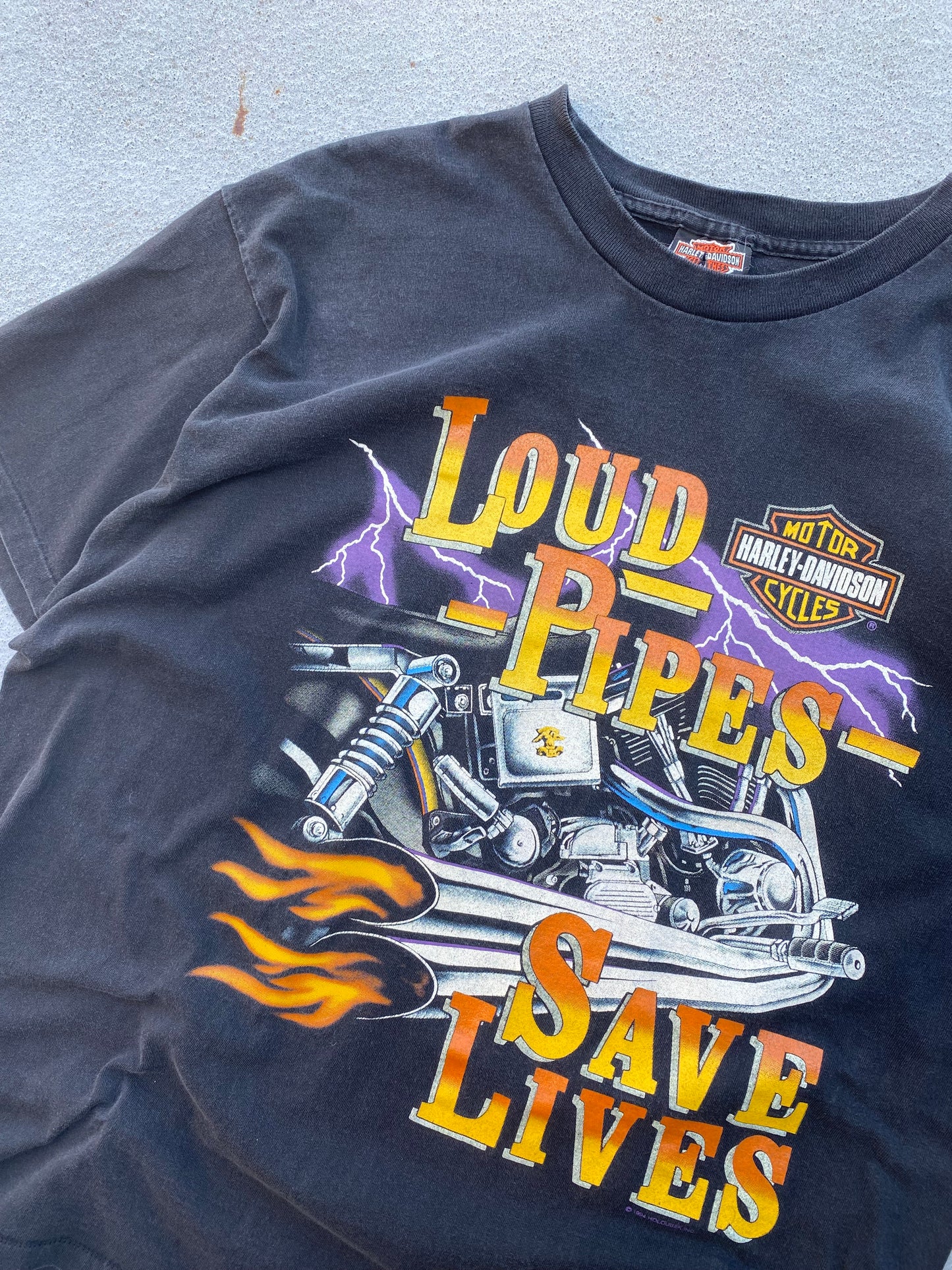 Vintage Harley Loud pipes save lives shirt size xl