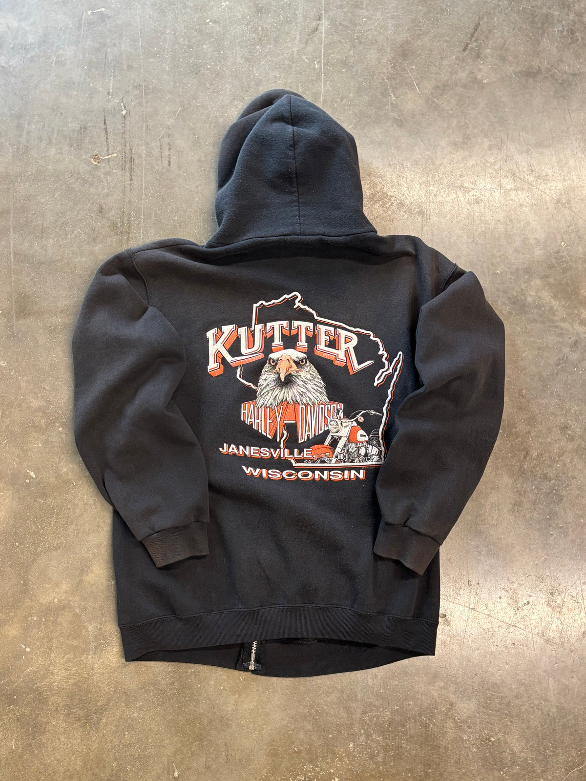 Vintage Real Steel zip up hoodie size large