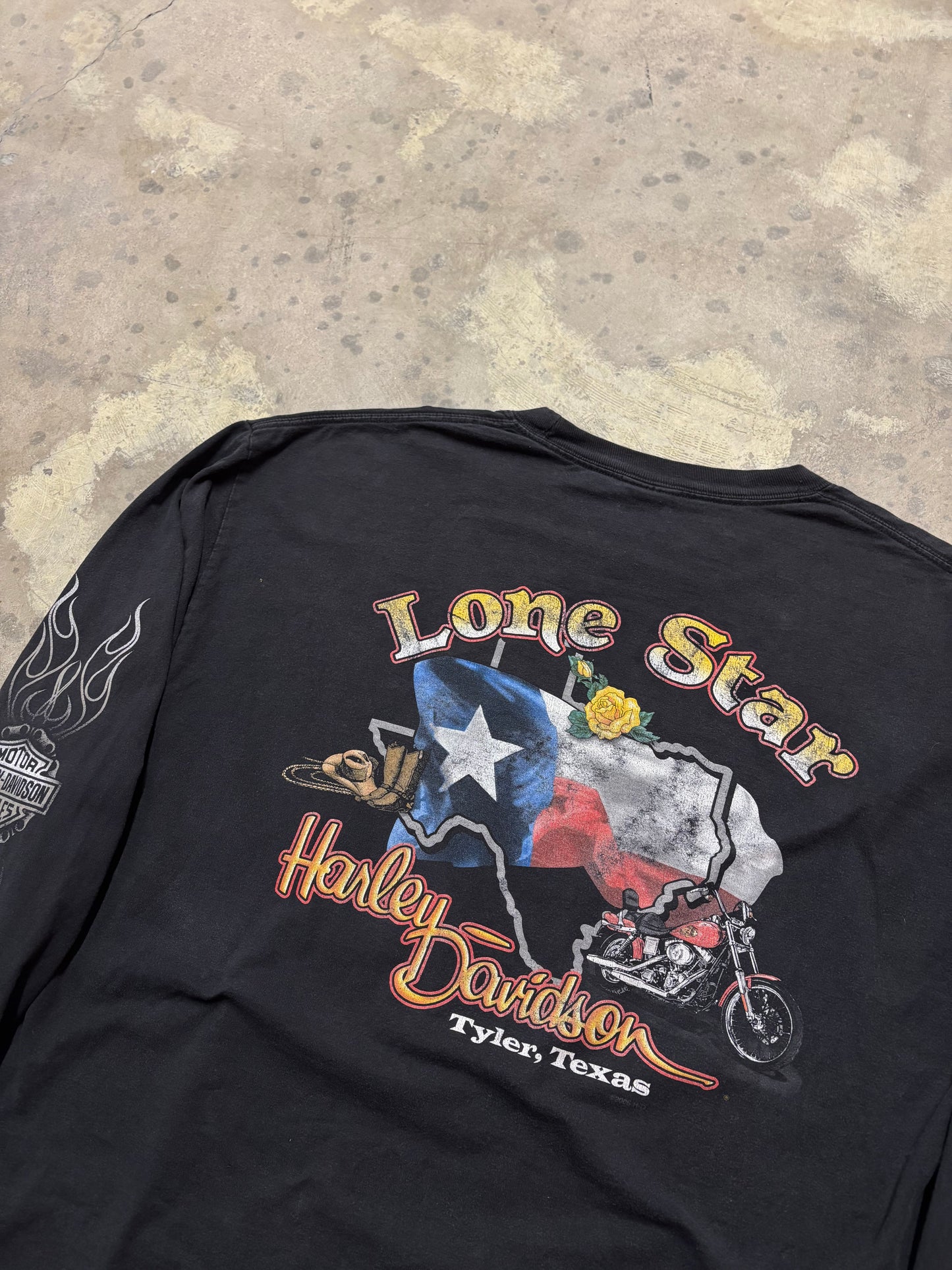 Harley Davidson skull flame longsleeve shirt size XL