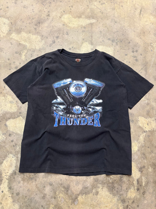 Vintage feel the thunder Harley Davidson shirt size large