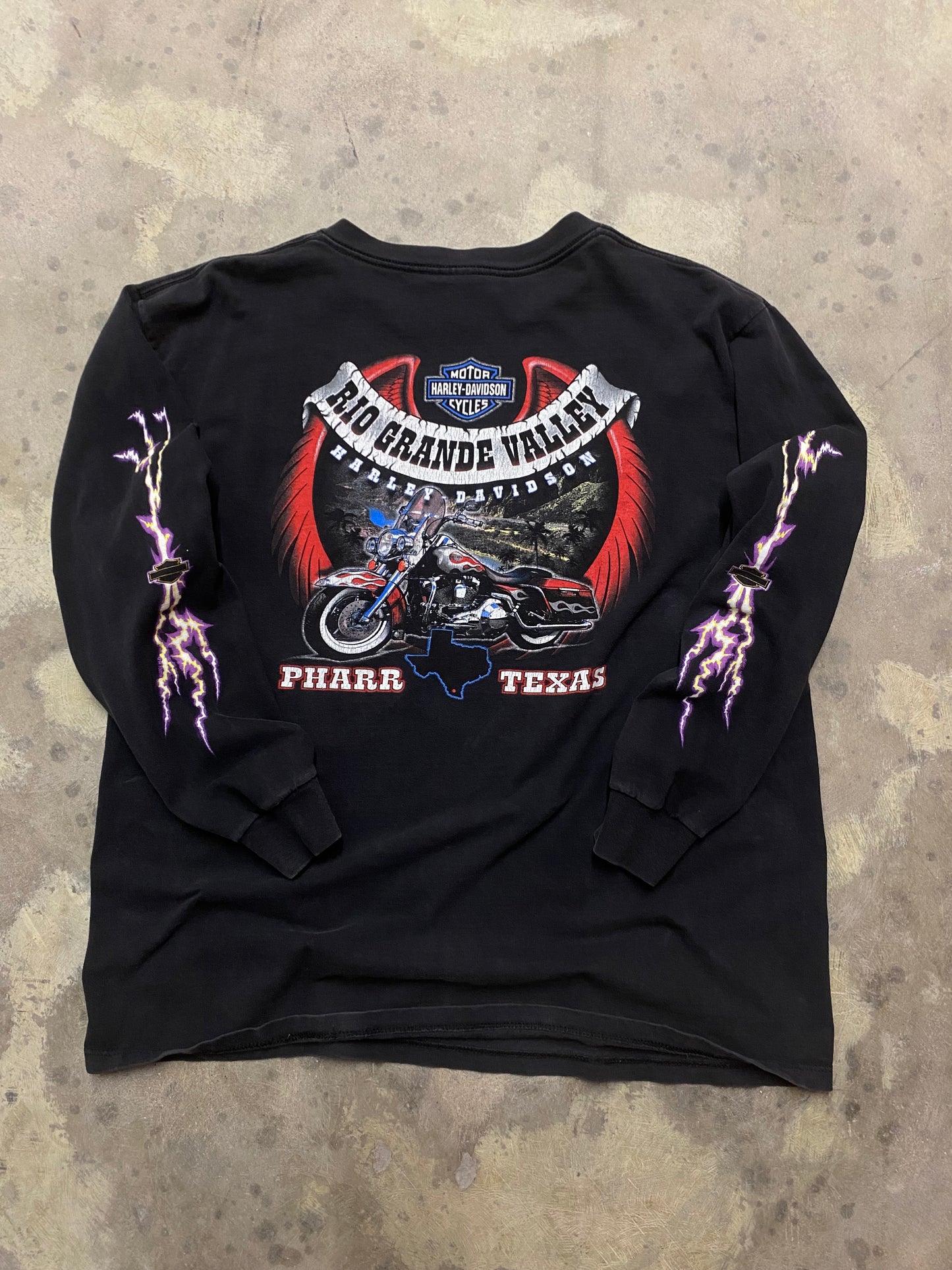 Vintage Harley Davidson Purple Lightning Eagle shirt size extra large