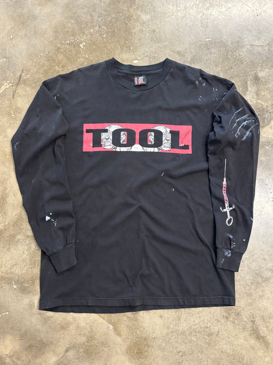 Vintage Tool Syringe long sleeve size xl painted up