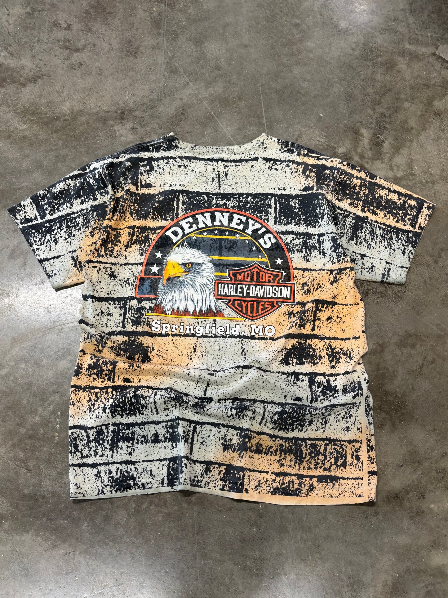 Vintage Harley Davidson brick AOP size XL