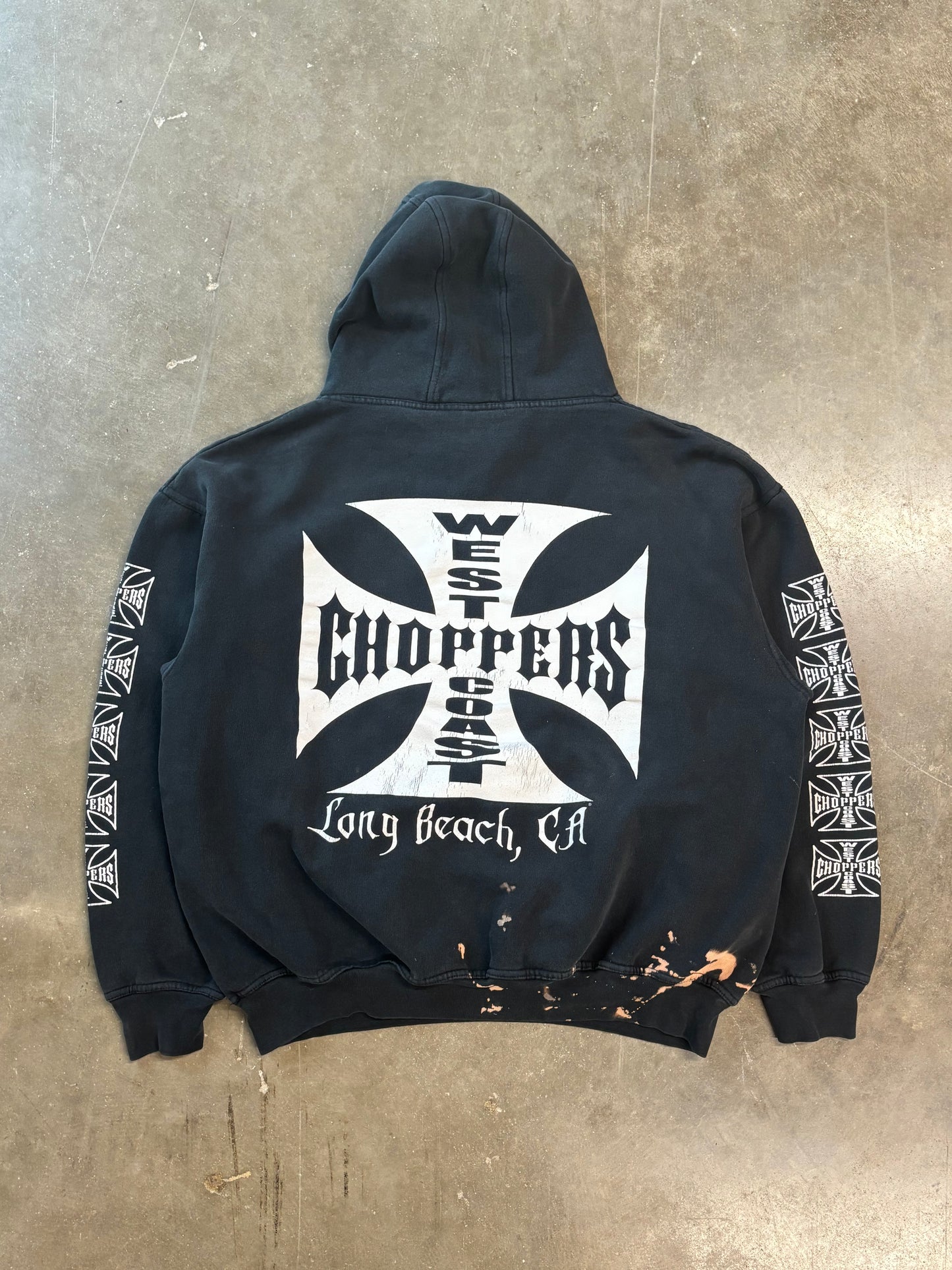 Vintage Thrashed West Coast Choppers Hoodie size large