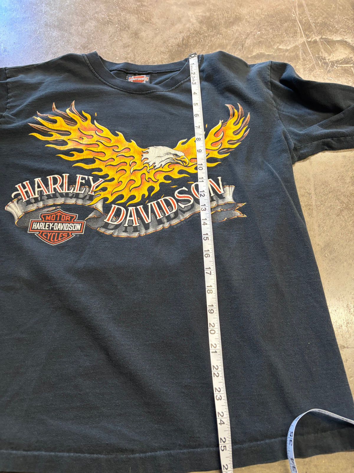 Vintage Early 90’s Harley Davidson flaming Eagle long sleeve size large