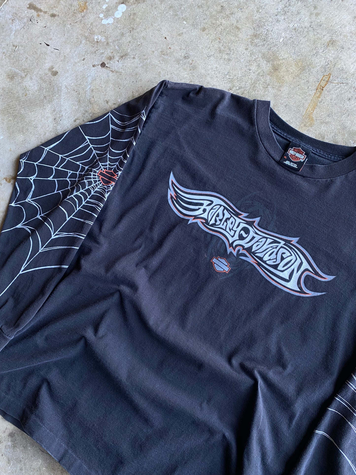 Vintage Harley Davidson Spider Web long sleeve size extra large shirt