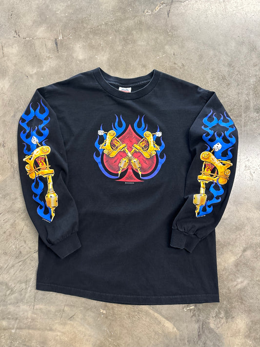 Vintage Biker Tattoo long sleeve size large
