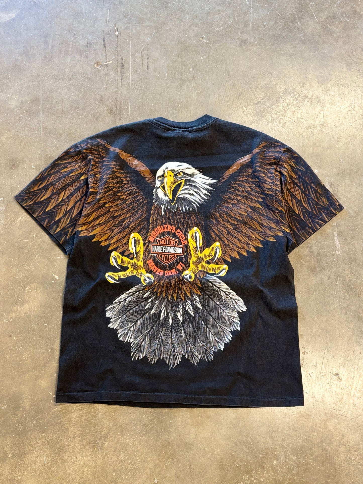 Vintage Harley Davidson Eagle AOP size large