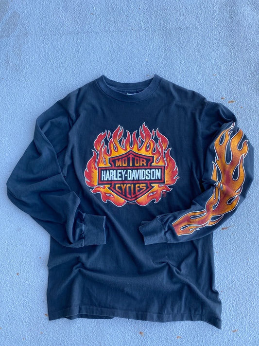 80’s Harley Flame Long sleeve size large