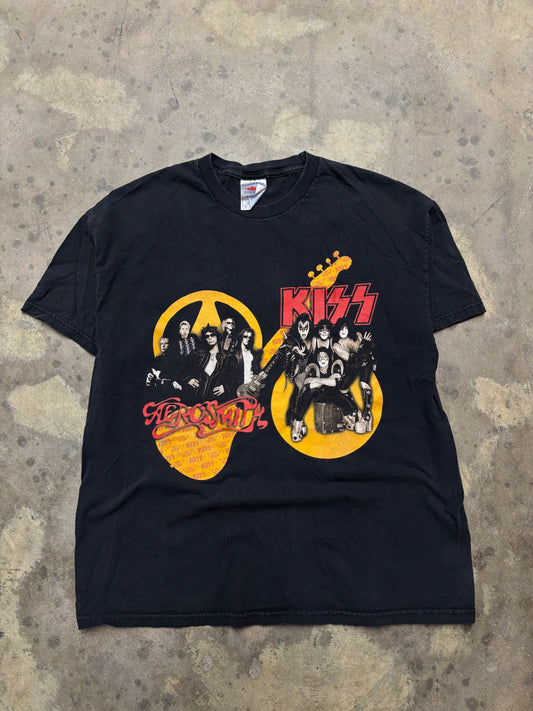 Vintage Kiss Aerosmith shirt size XL