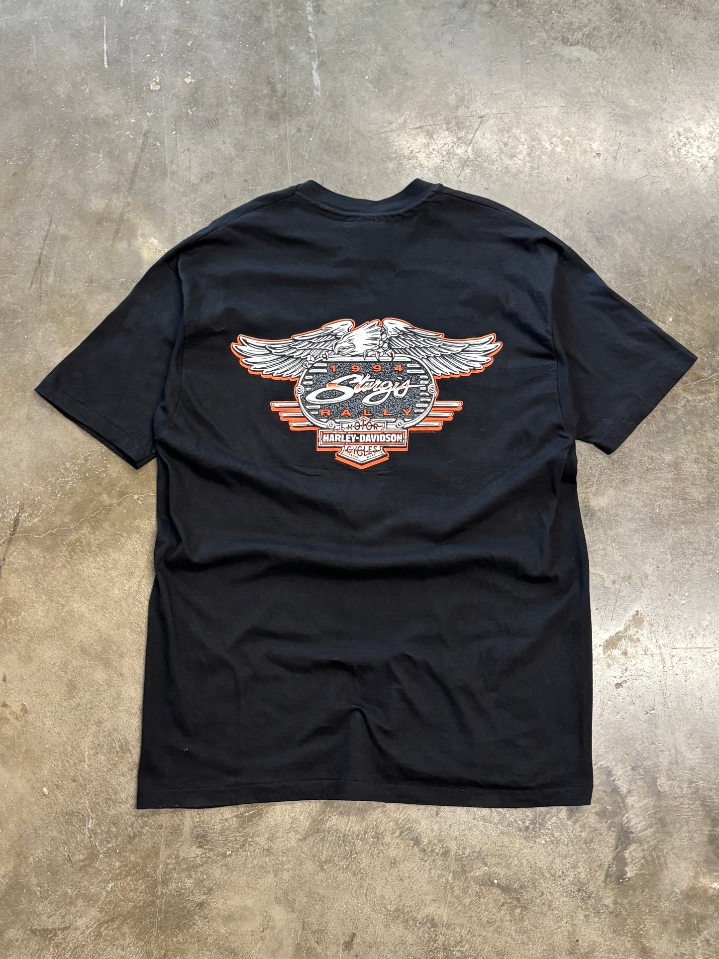 Vintage Harley Davidson Blue flame size xl