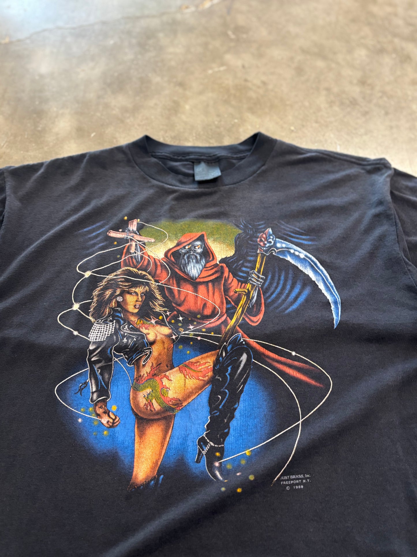 Vintage 3D Emblem reaper shirt size xl