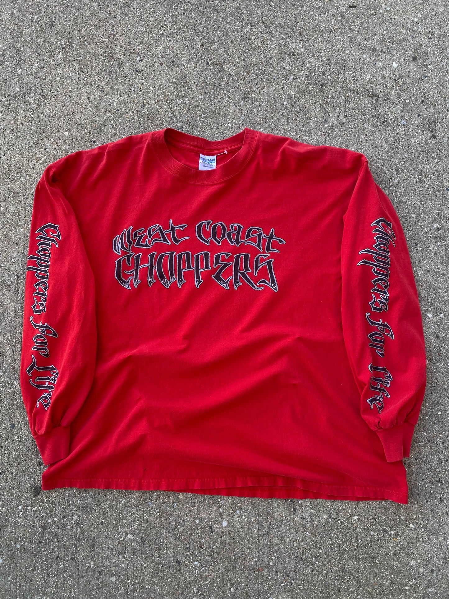 Vintage West Coast choppers red long sleeve shirt size XXL