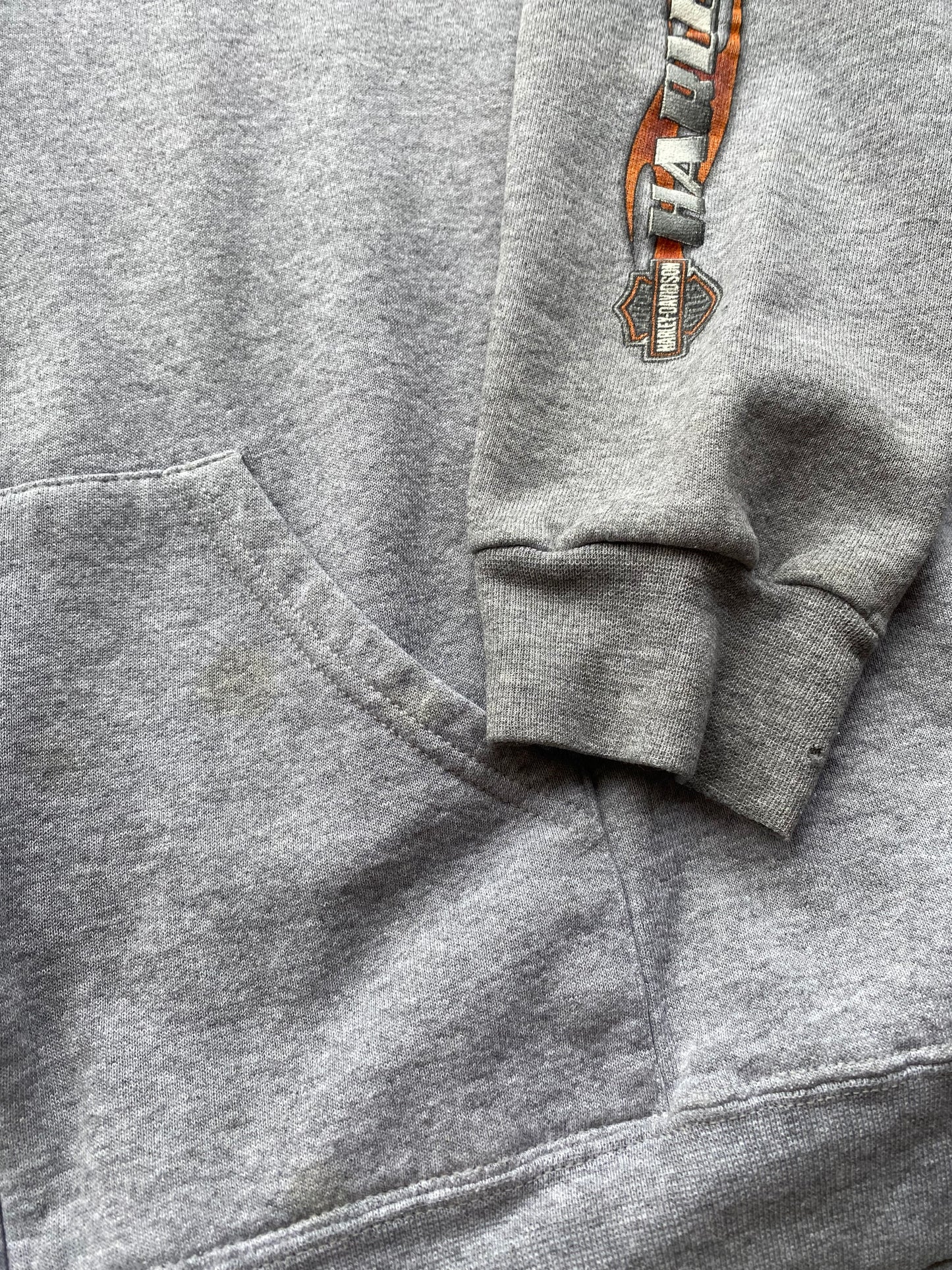 Vintage Harley Davidson Grey Zip up size extra large