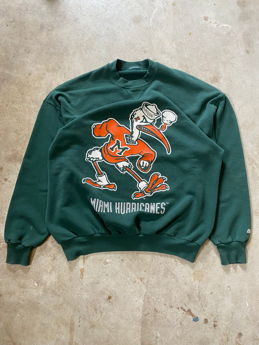 Vintage Miami Hurricanes Earth Tone Sweatshirt Size XL