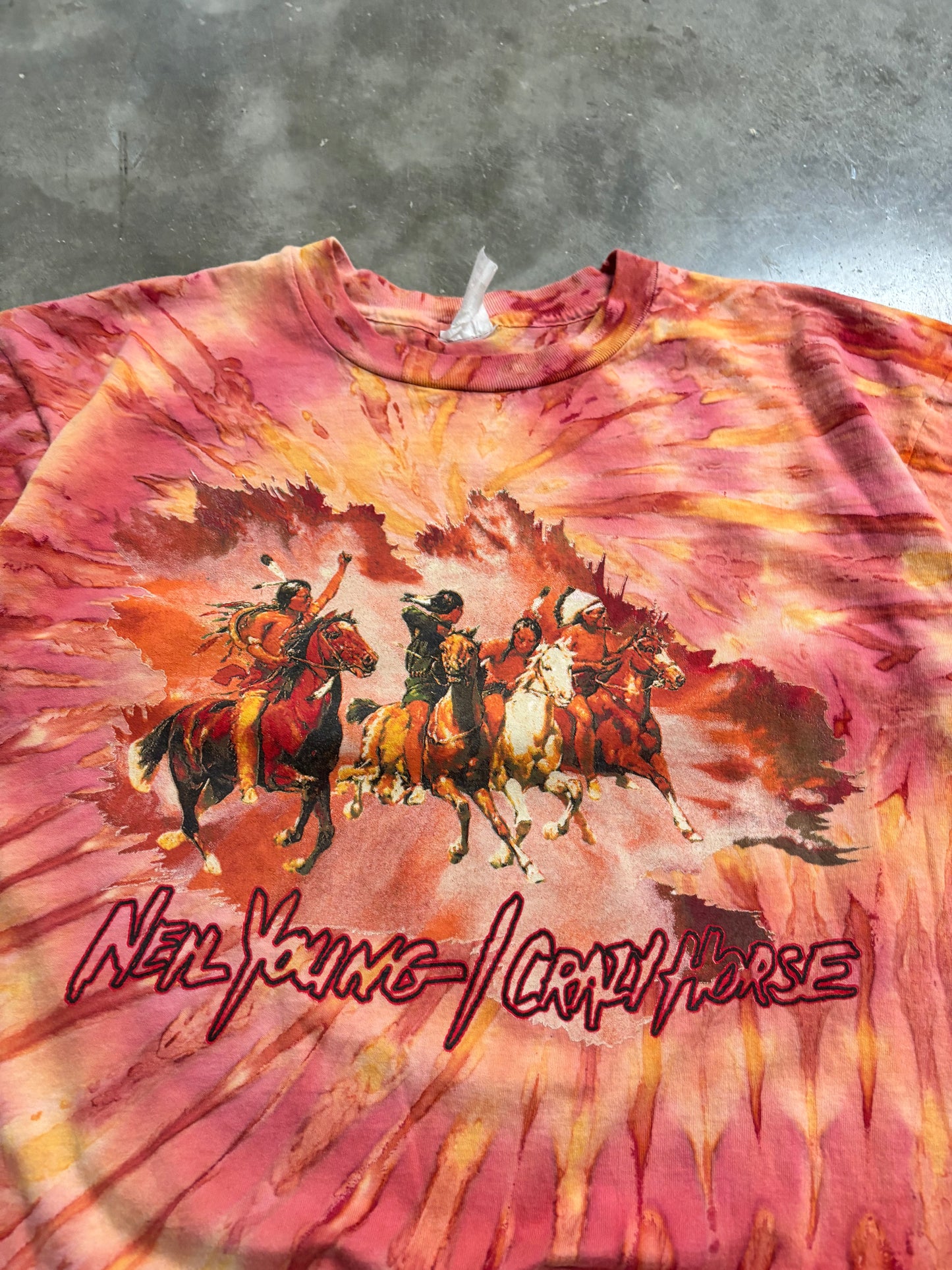 Vintage Neil Young tie dye shirt size xl