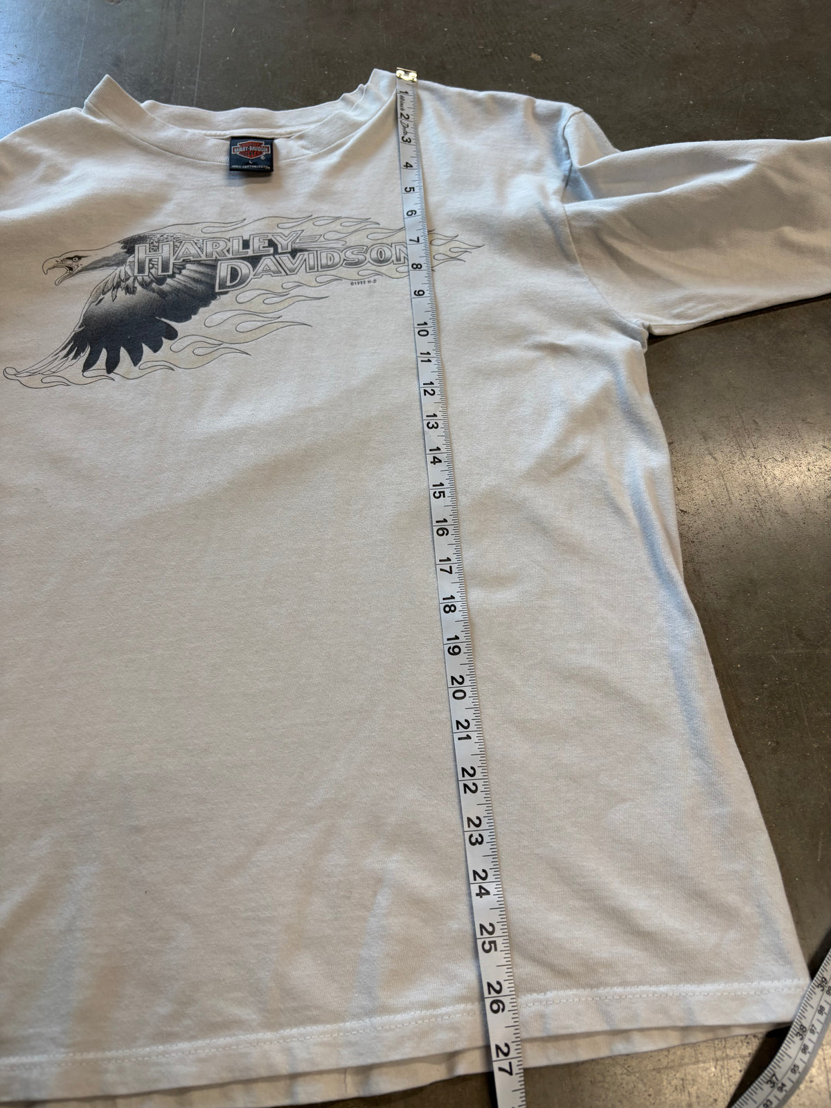 Vintage White Harley Davidson Eagle Longsleeve size large shirt