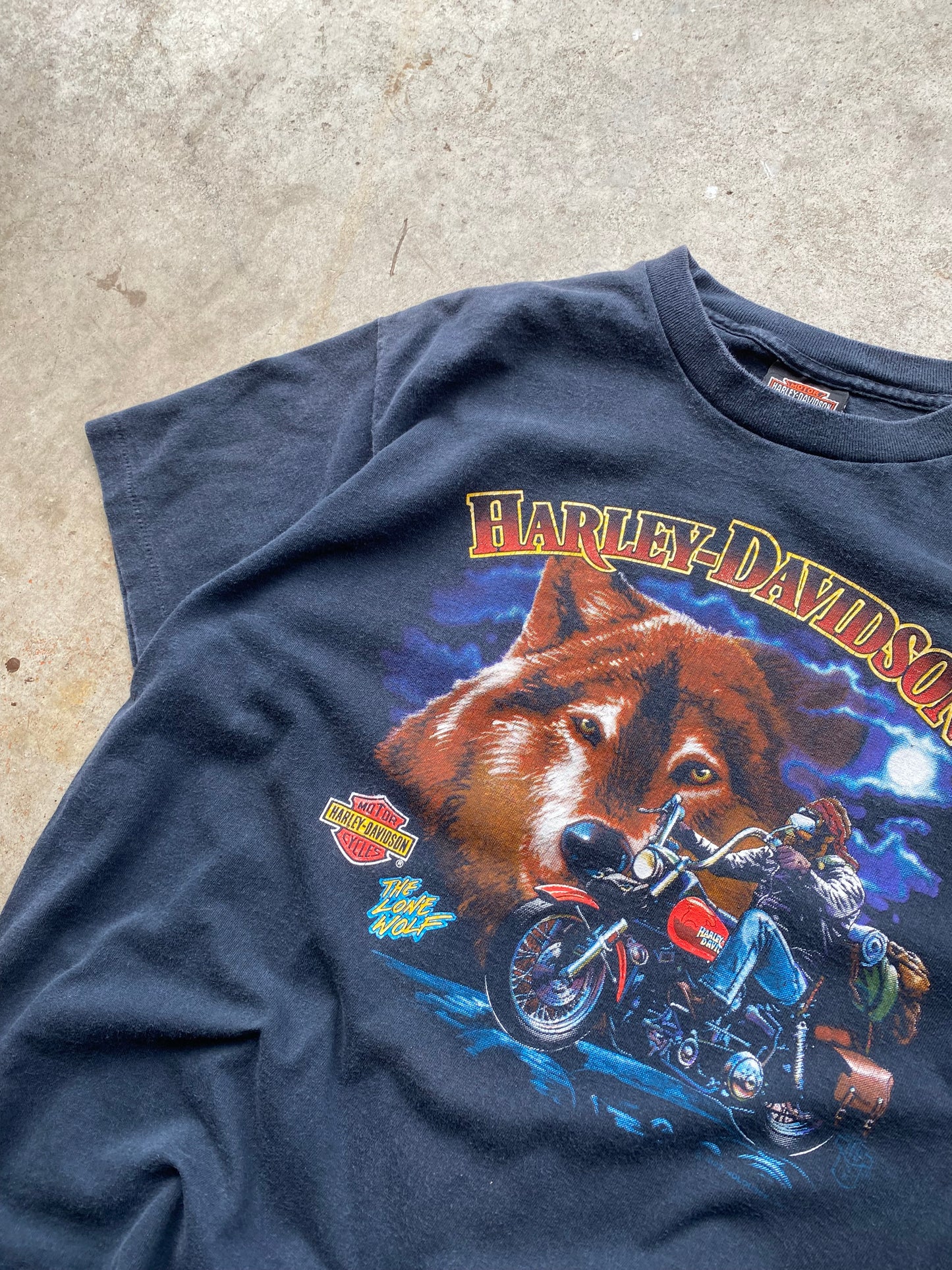 Vintage Harley Davidson The Lone Wolf shirt size medium