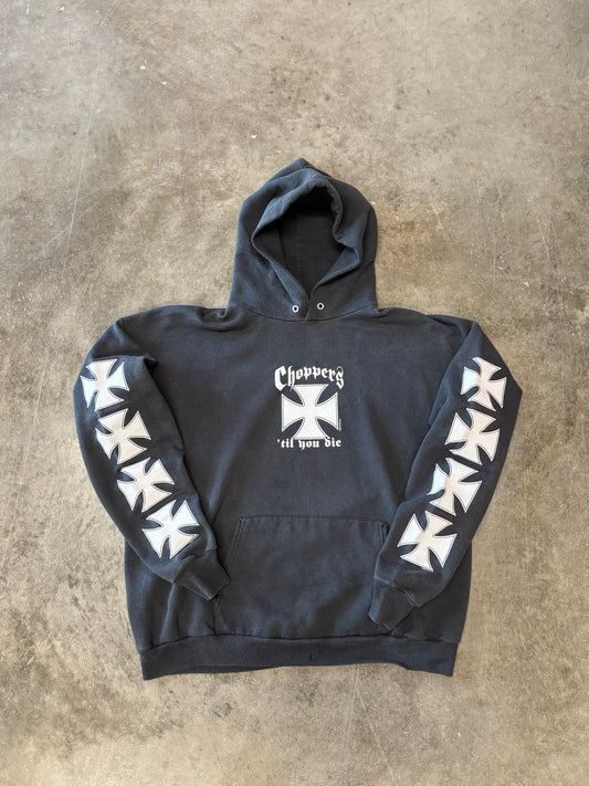 Vintage Choppers till you die hoodie size xl