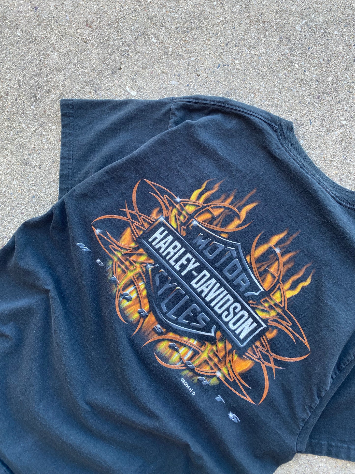 Vintage Harley Davidson Flaming shield shirt size extra large