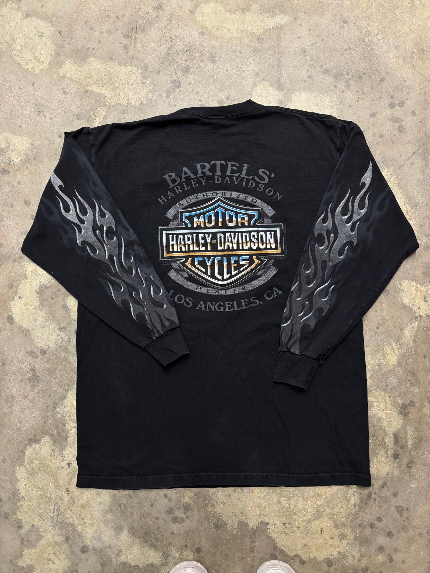 Vintage Harley Davidson steel flame long sleeve shirt size XL