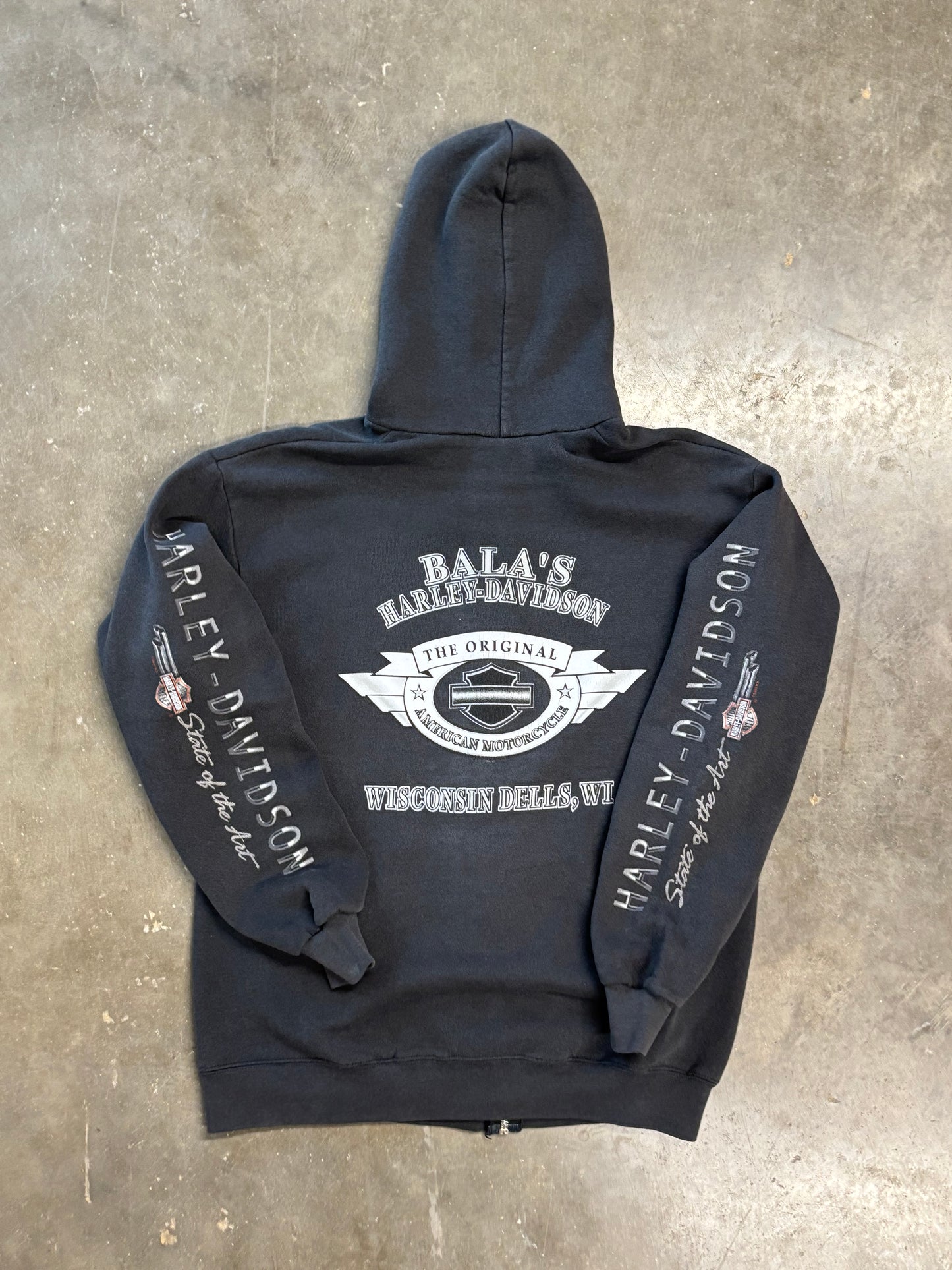 Vintage Harley Davidson zip up hoodie size medium