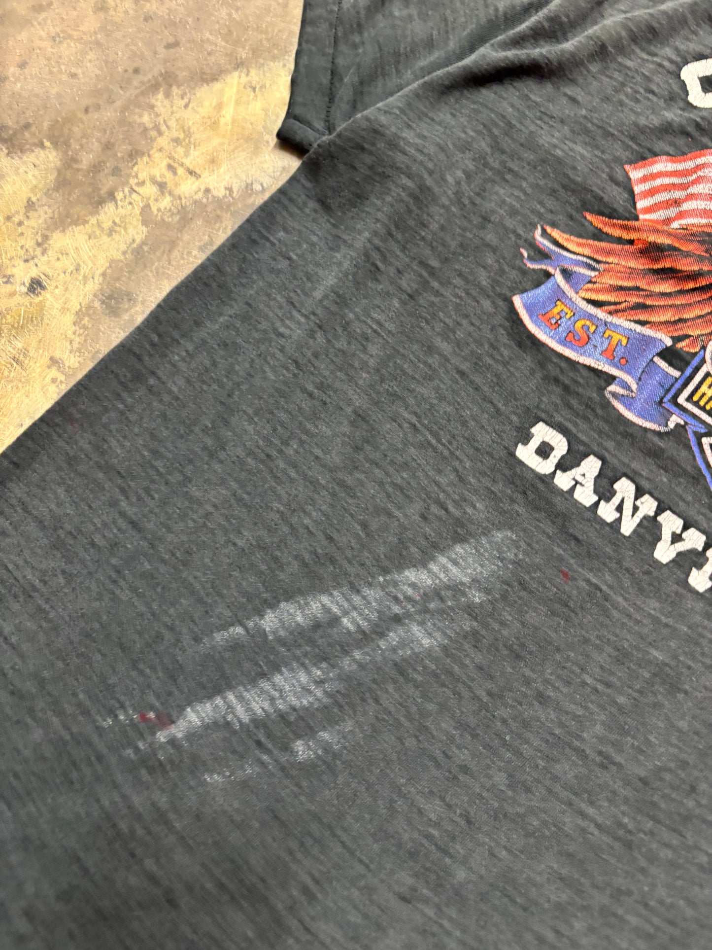 Vintage Harley Davidson 3D Emblem Last Biker on earth shirt size large