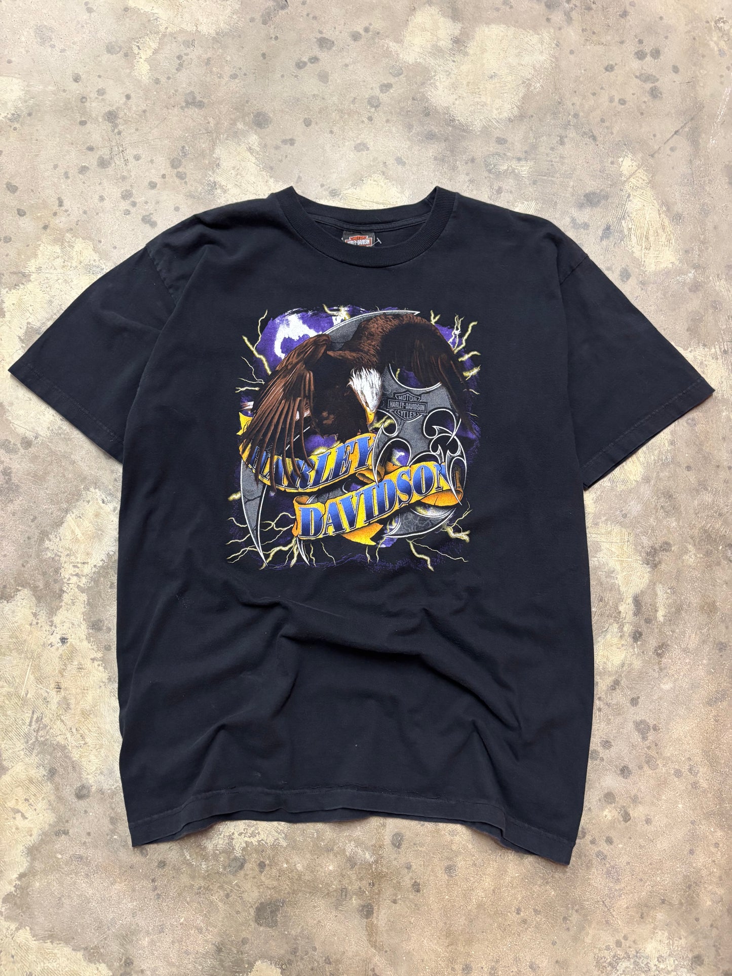 Vintage Harley Davidson Purple Eagle Lightning shirt size extra large