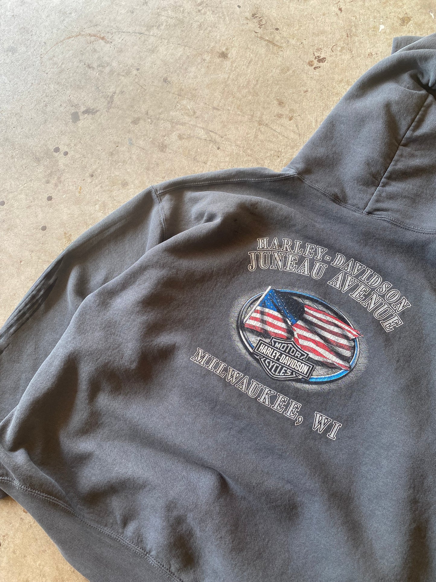 Vintage Harley Davidson Sleeve Hits hoodie size 2XL