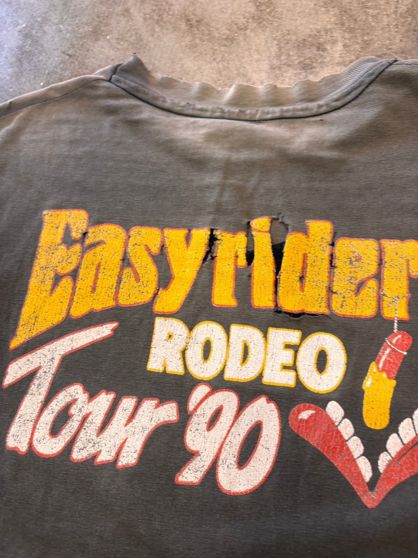 Vintage smoked out 1990 Easyrider shirt size large