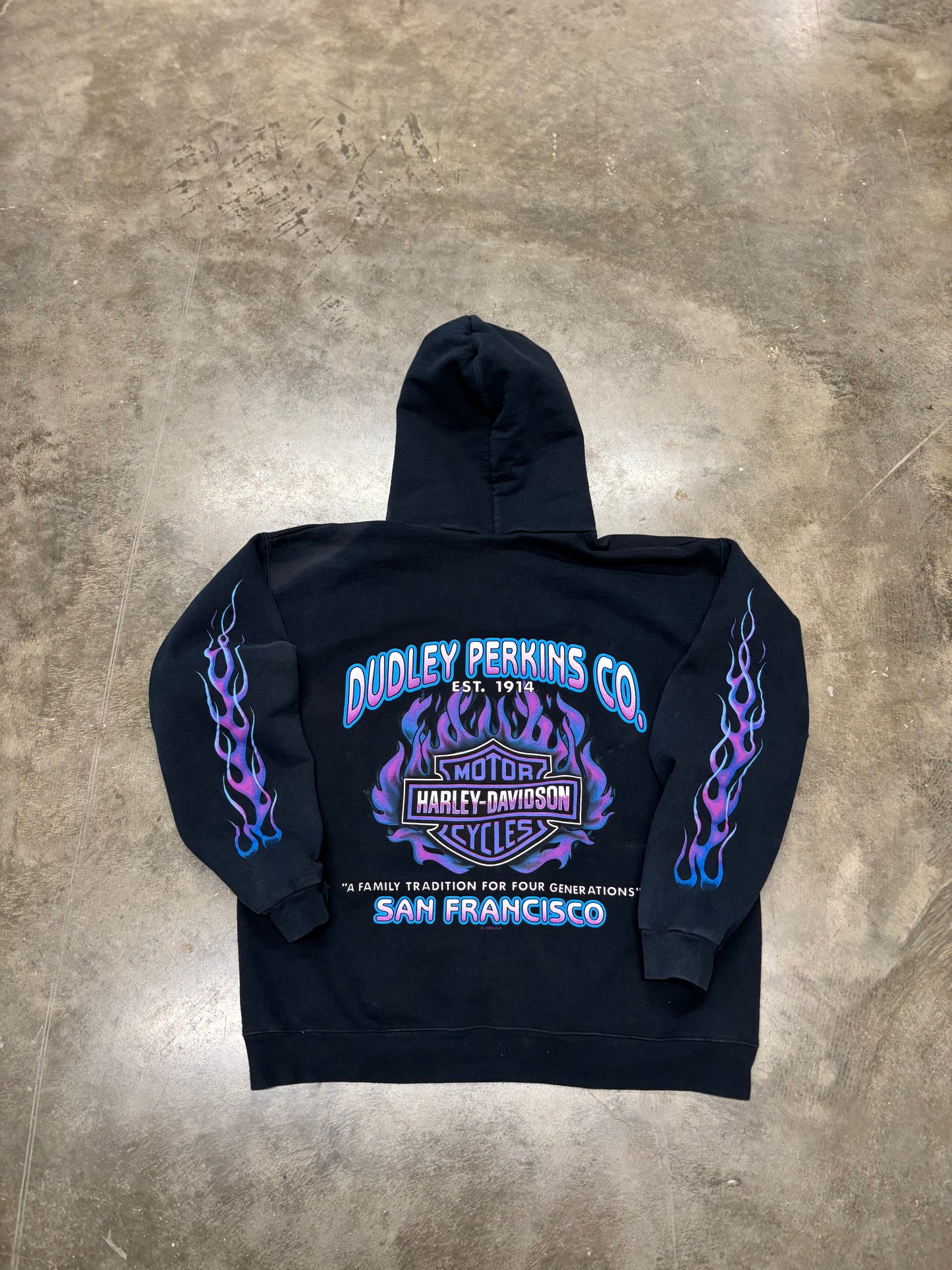 Vintage Harley Davidson feel the heat hoodie size large/xl