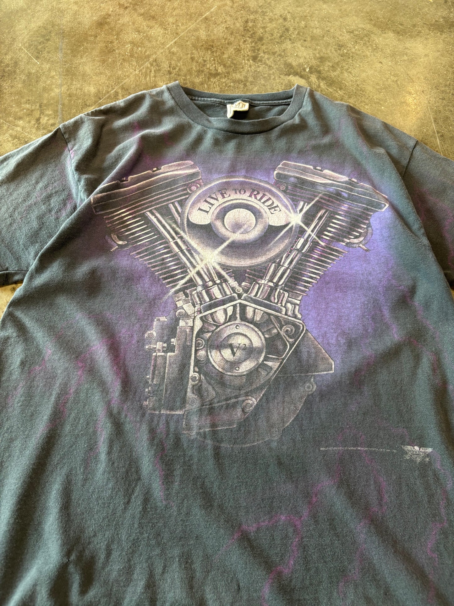 Vintage Thunder and Lightning Shovelhead shirt size extra large