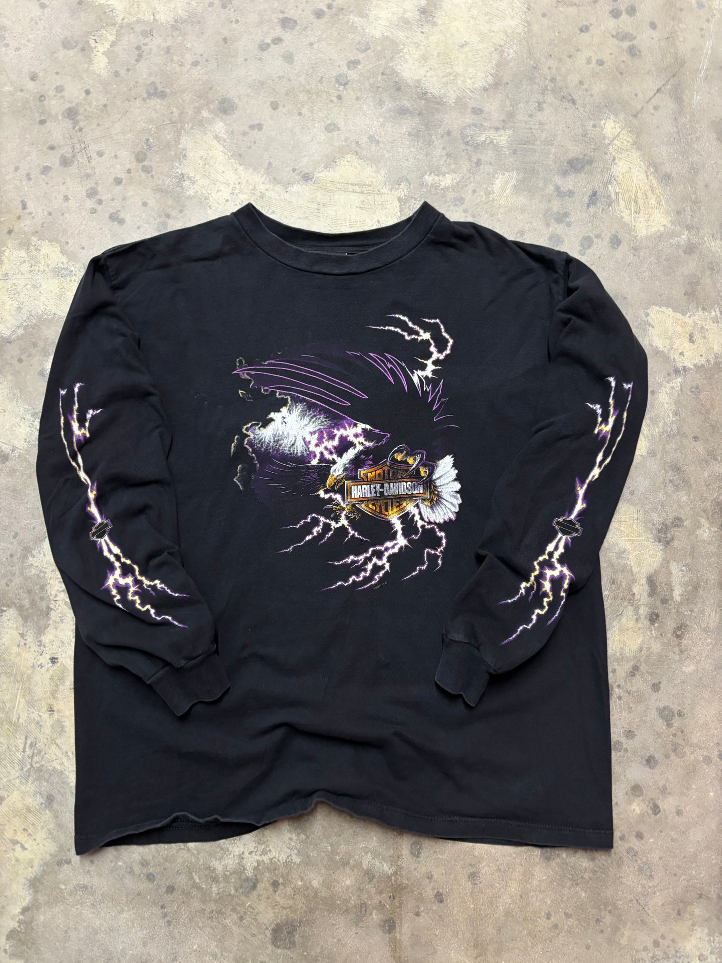 Vintage Harley Davidson purple lightning eagle shirt size extra large