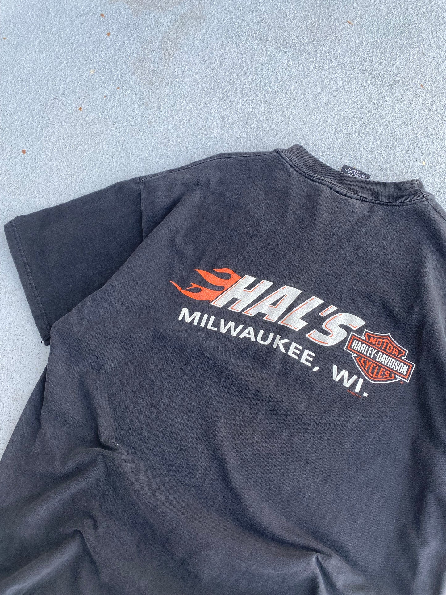 Vintage Harley Davidson Flaming Eagle shirt Size XL