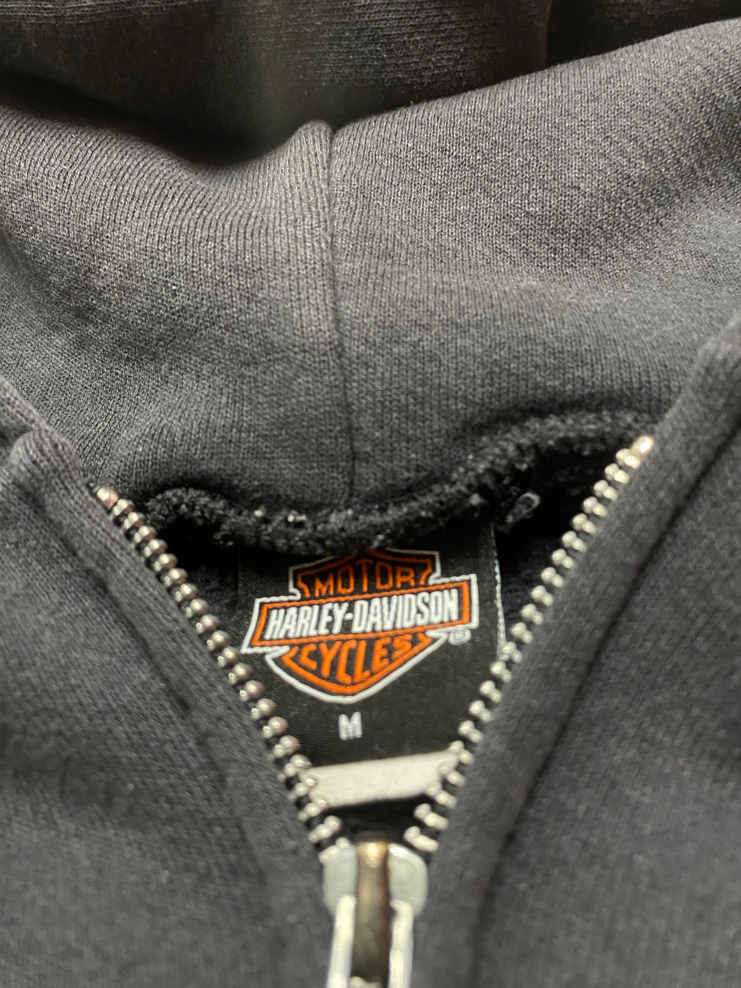 Vintage Harley Davidson flame zip hoodie size medium