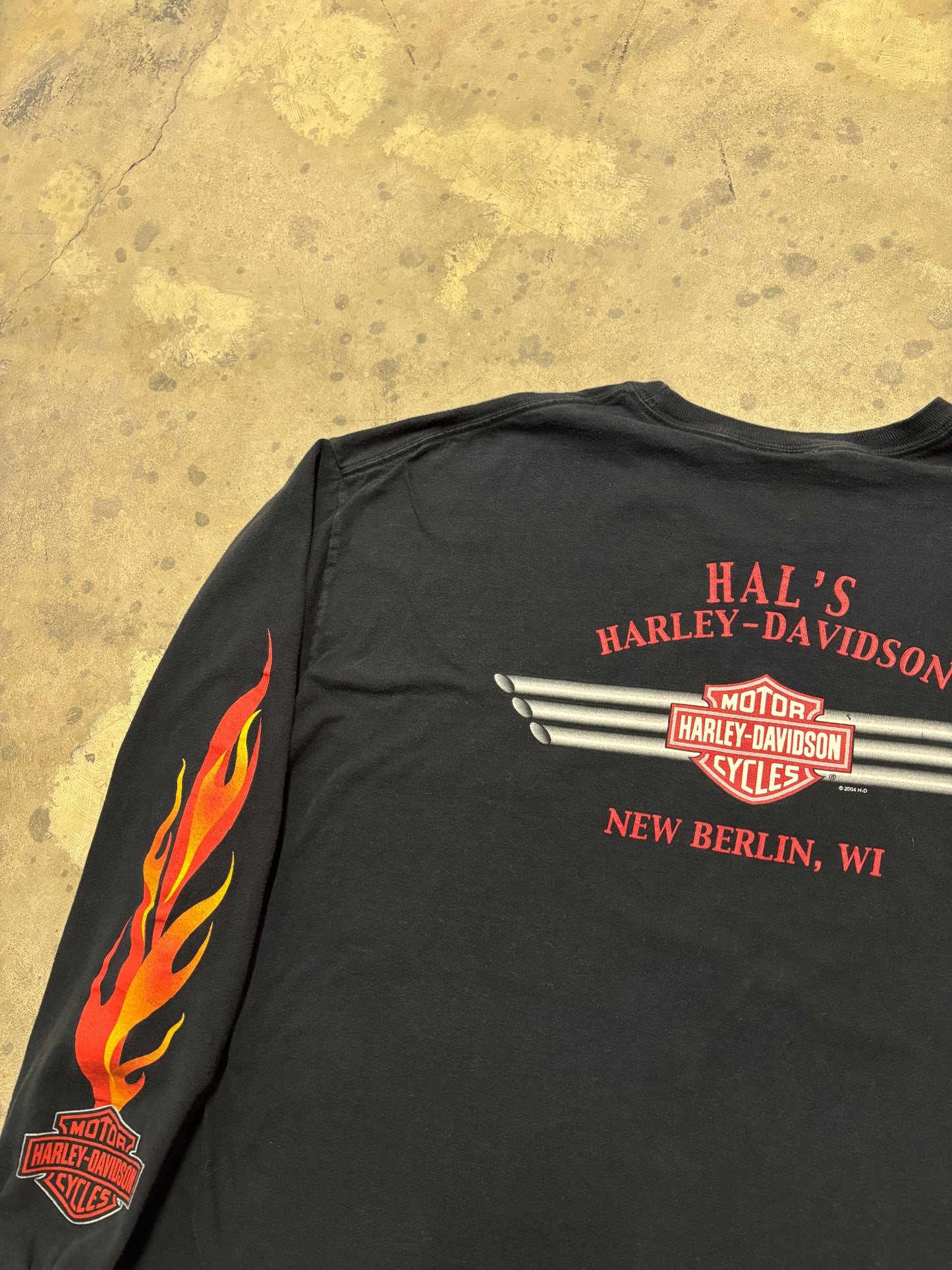 Vintage Harley Davidson flame long sleeve shirt size XL