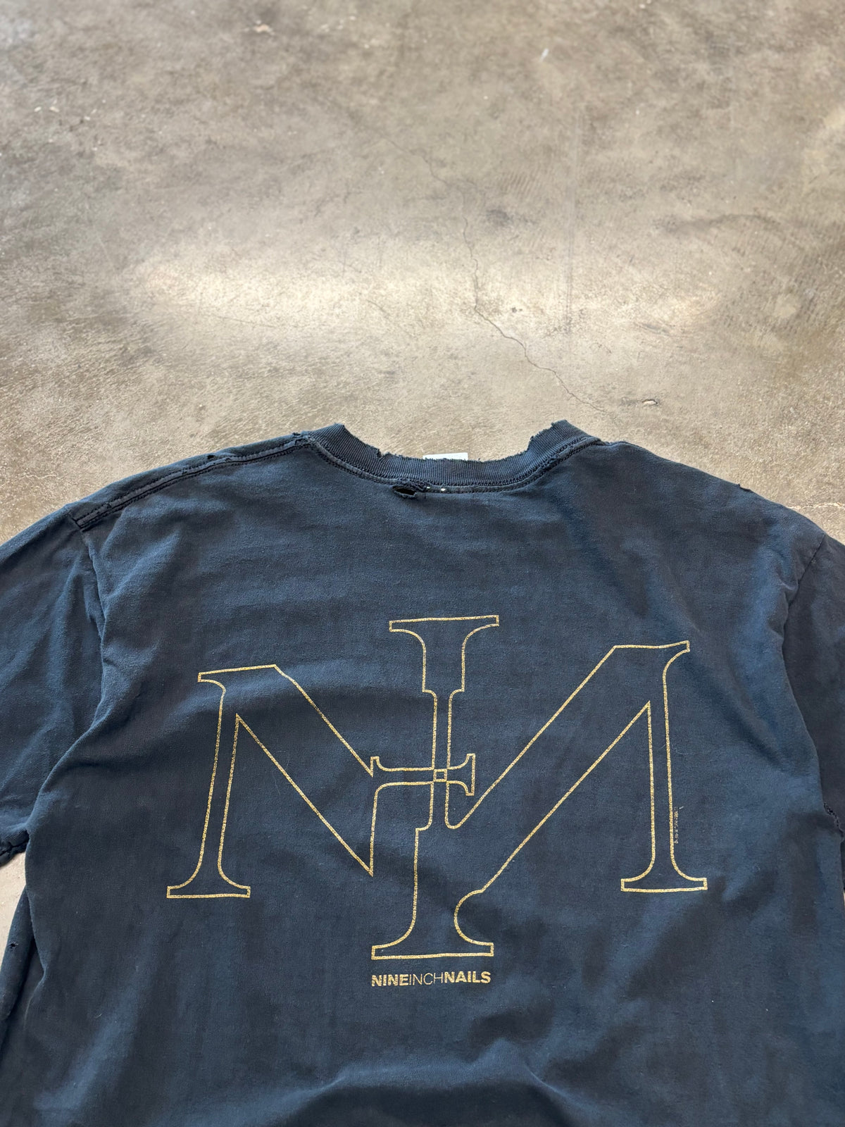 Vintage Thrashed and Distressed Nine Inch Nails shirt size large