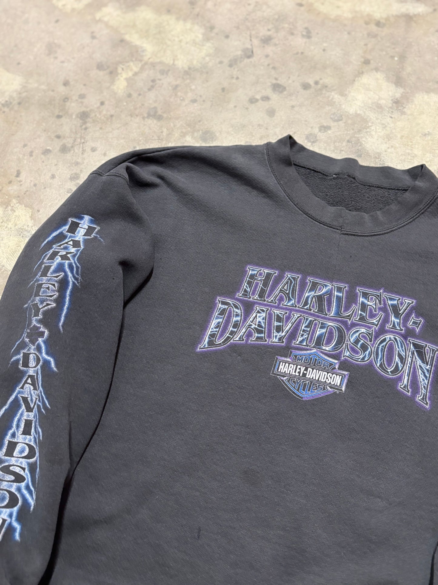 Vintage Harley Davidson Lightning crewneck size xxl repaired