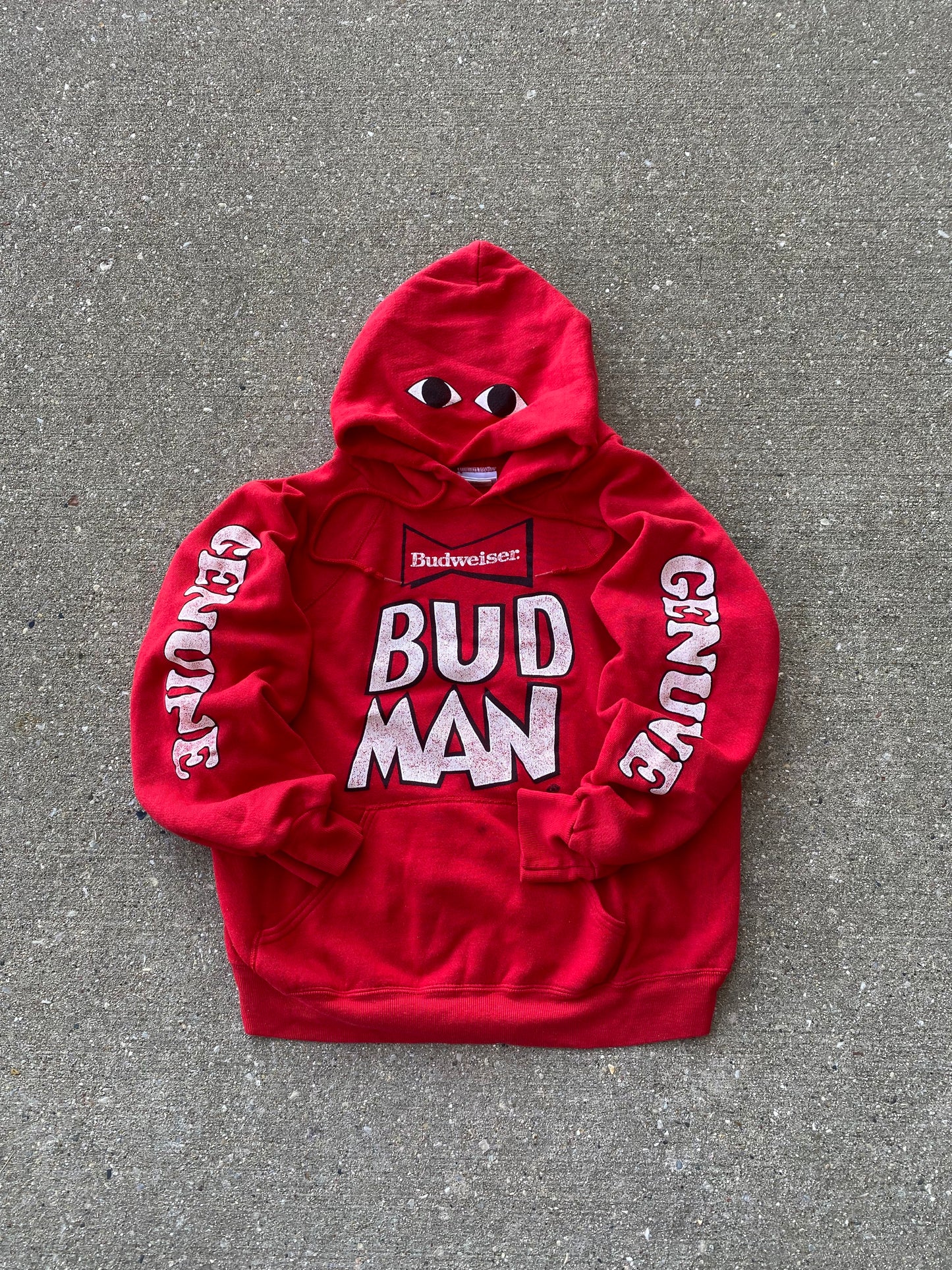 Vintage 80’s Bud Man Budweiser Hoodie Size XL