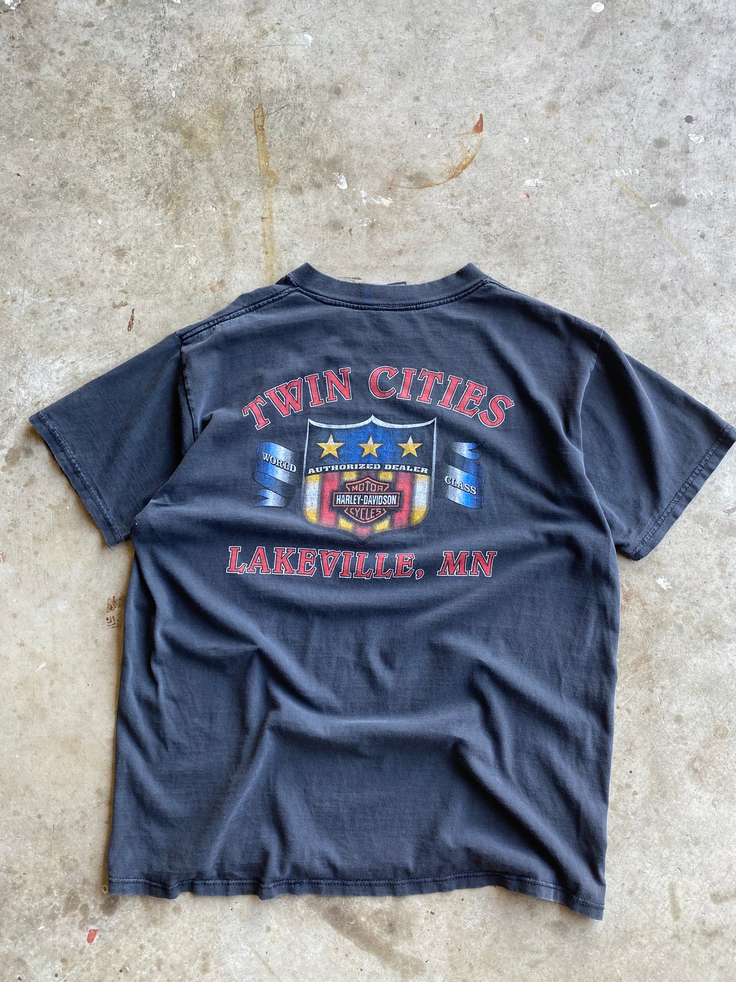 Vintage Harley Davidson Flaming Wolf shirt size Extra large