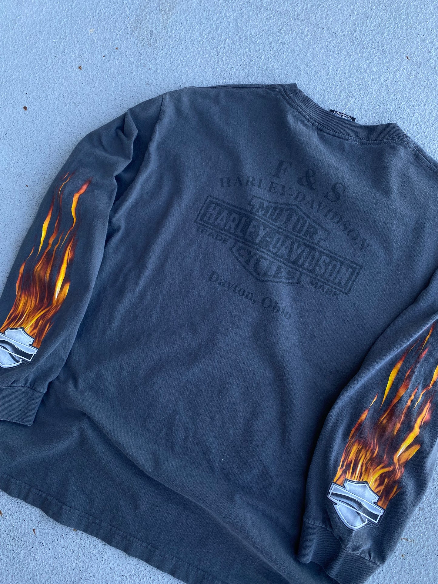 Harley Davidson Chrome Flame long sleeve size large