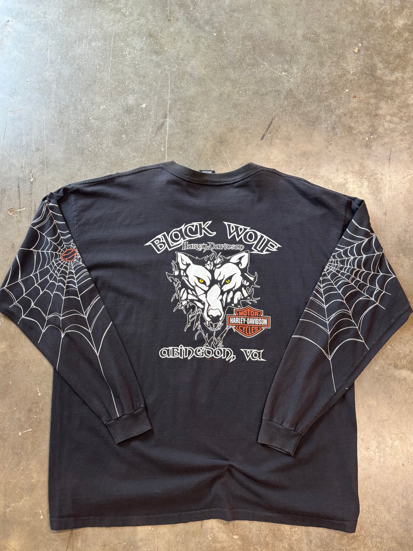 Vintage Harley Davidson Spiderweb long sleeve size xxxl