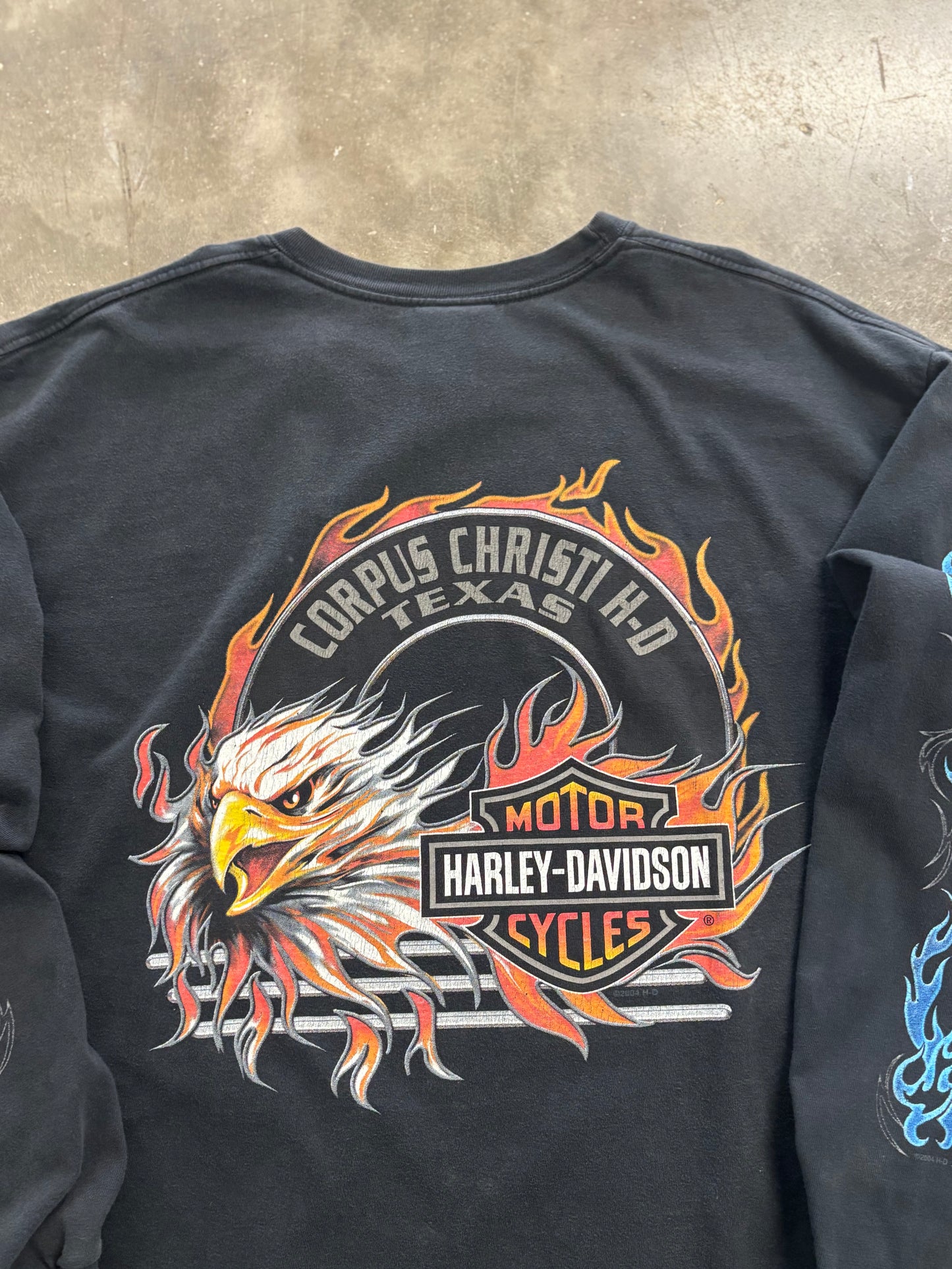 Vintage Harley Davidson Skull Pile long sleeve size xl