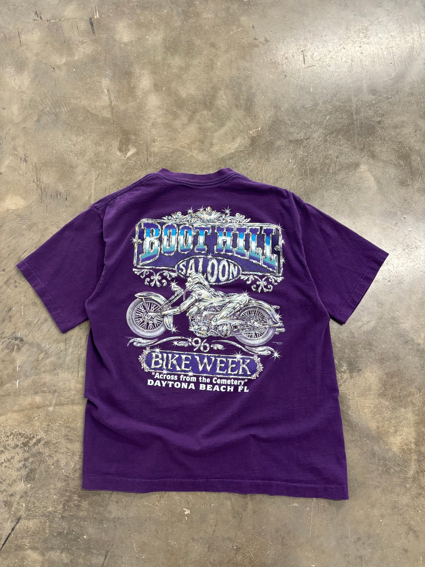 Vintage Bike Week Purple Chrome pocket shirt size large