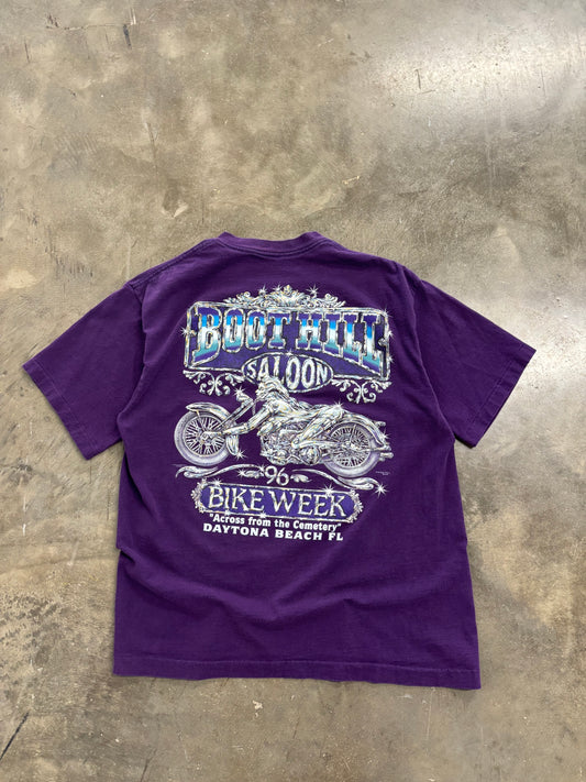 Vintage Bike Week Purple Chrome pocket shirt size large