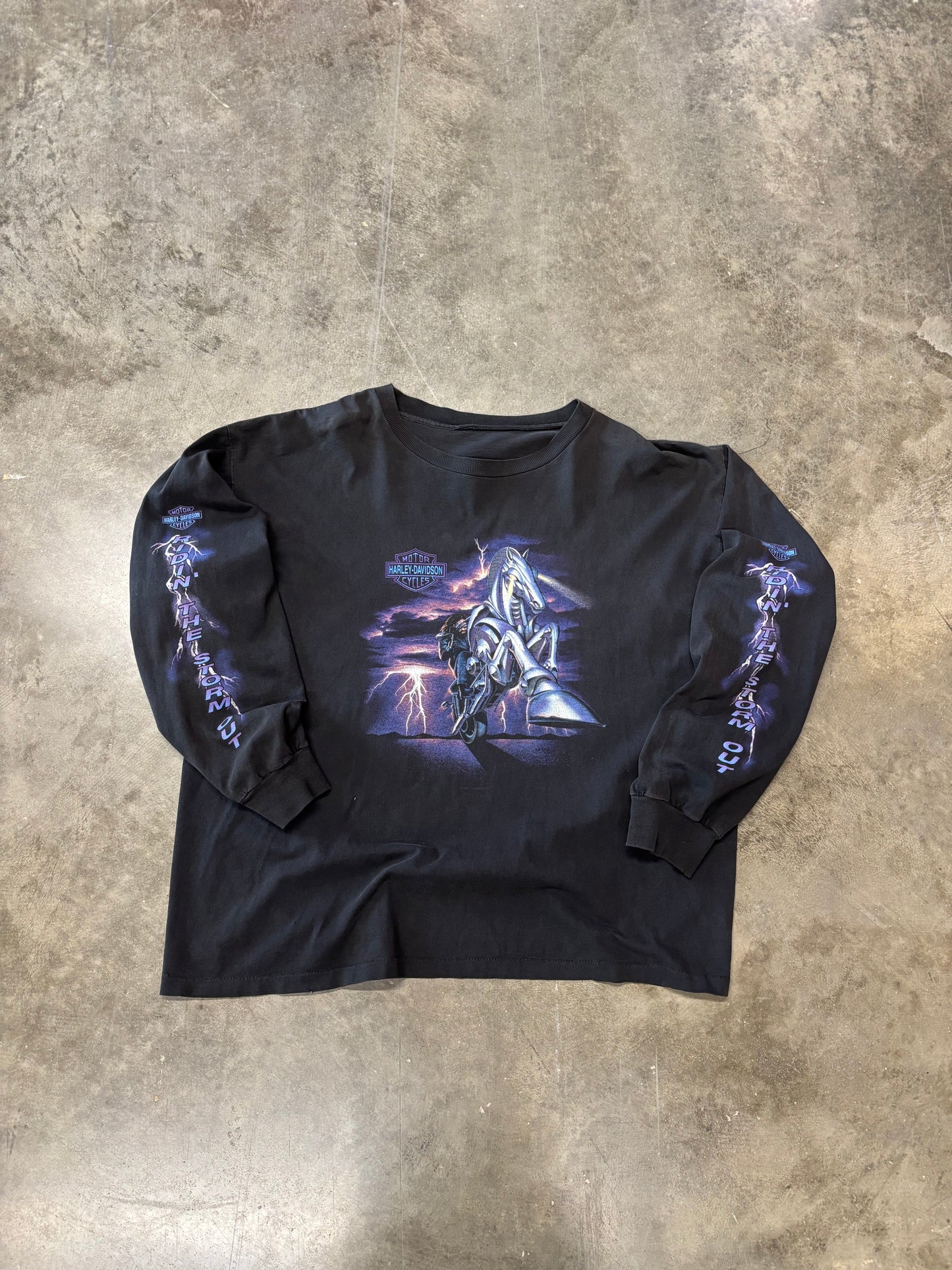 Vintage Harley Davidson ride the lighting boxy xl shirt