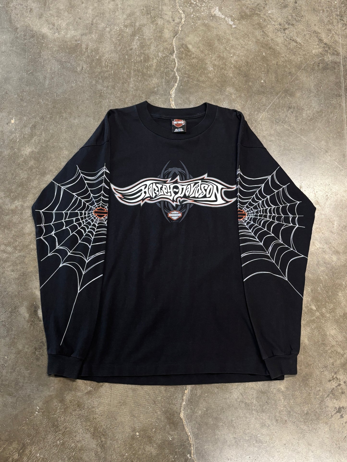 Vintage Harley Davidson Spiderweb size large
